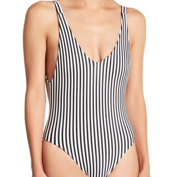 Tee Ink Womens Alexis V Neck One Piece Swimsuit - Picture 1 of 5
